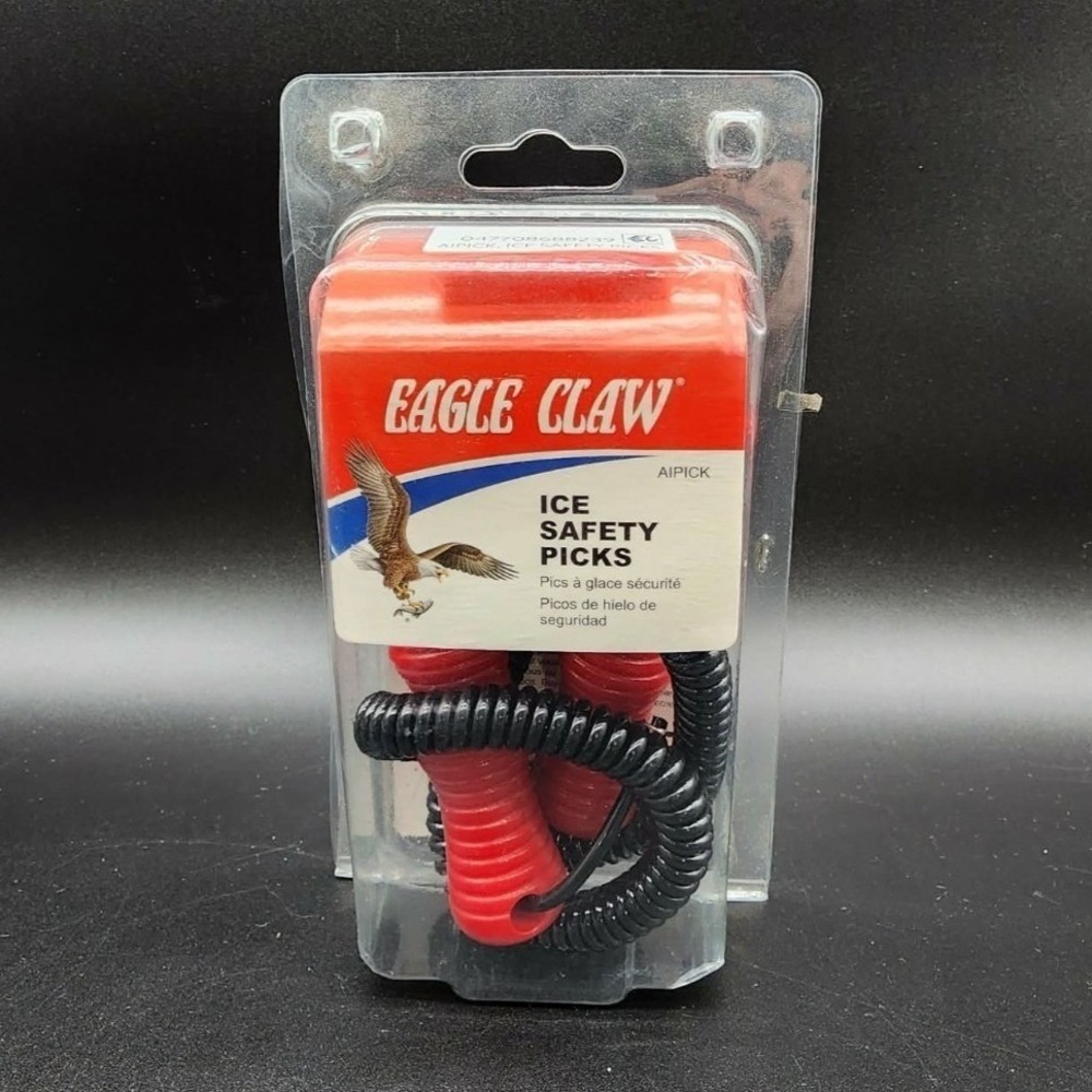 Eagle Claw Ice Safety Picks AIPICK Red Black Ice Fishing Survival Rescue Tool